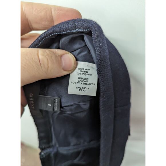 J Crew Skirt Women’s Patch-Pocket Pencil Skirt 100% Wool Navy Blue Size 8 - Picture 6 of 6